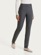 Pantalone a sigaretta con passanti in Compact Neri Donna - Ragno