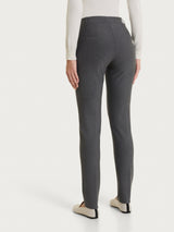 Pantalone a sigaretta con passanti in Compact Neri Donna - Ragno