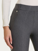 Pantalone a sigaretta con passanti in Compact Neri Donna - Ragno
