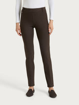 Pantalone a sigaretta con passanti in Compact Marroni Donna - Ragno