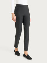 Pantalone a sigaretta con passanti in Compact Neri Donna - Ragno
