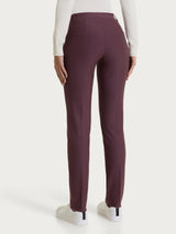 Pantalone a sigaretta con passanti in Compact Viola Donna - Ragno