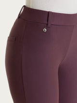 Pantalone a sigaretta con passanti in Compact Viola Donna - Ragno