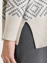 Cardigan aperto a rombi in NaturalSoft Bianchi Donna - Ragno