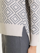 Lupetto a rombi in NaturalSoft Bianchi Donna - Ragno