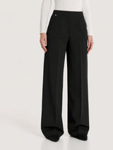 Pantalone ampio con tasche in Winter Twill Neri Donna - Ragno