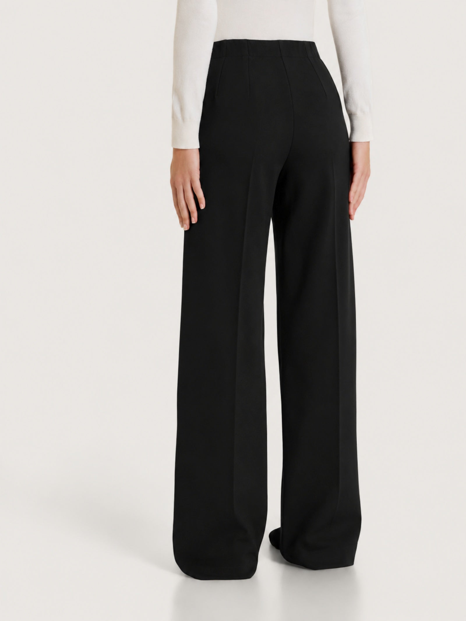 Pantalone ampio con tasche in Winter Twill Neri Donna - Ragno