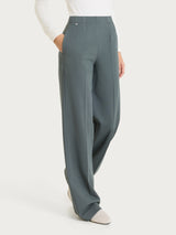 Pantalone ampio con tasche in Winter Twill Grigi Donna - Ragno