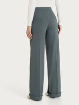 Pantalone ampio con tasche in Winter Twill Grigi Donna - Ragno