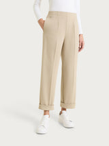 Pantalone dritto con tasche in Winter Twill Grigi Donna - Ragno
