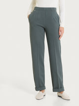 Pantalone dritto con tasche in Winter Twill Grigi Donna - Ragno