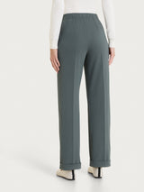 Pantalone dritto con tasche in Winter Twill Grigi Donna - Ragno