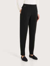 Women's Nero Winter Twill Cigarette Pants with Slits - Ragno