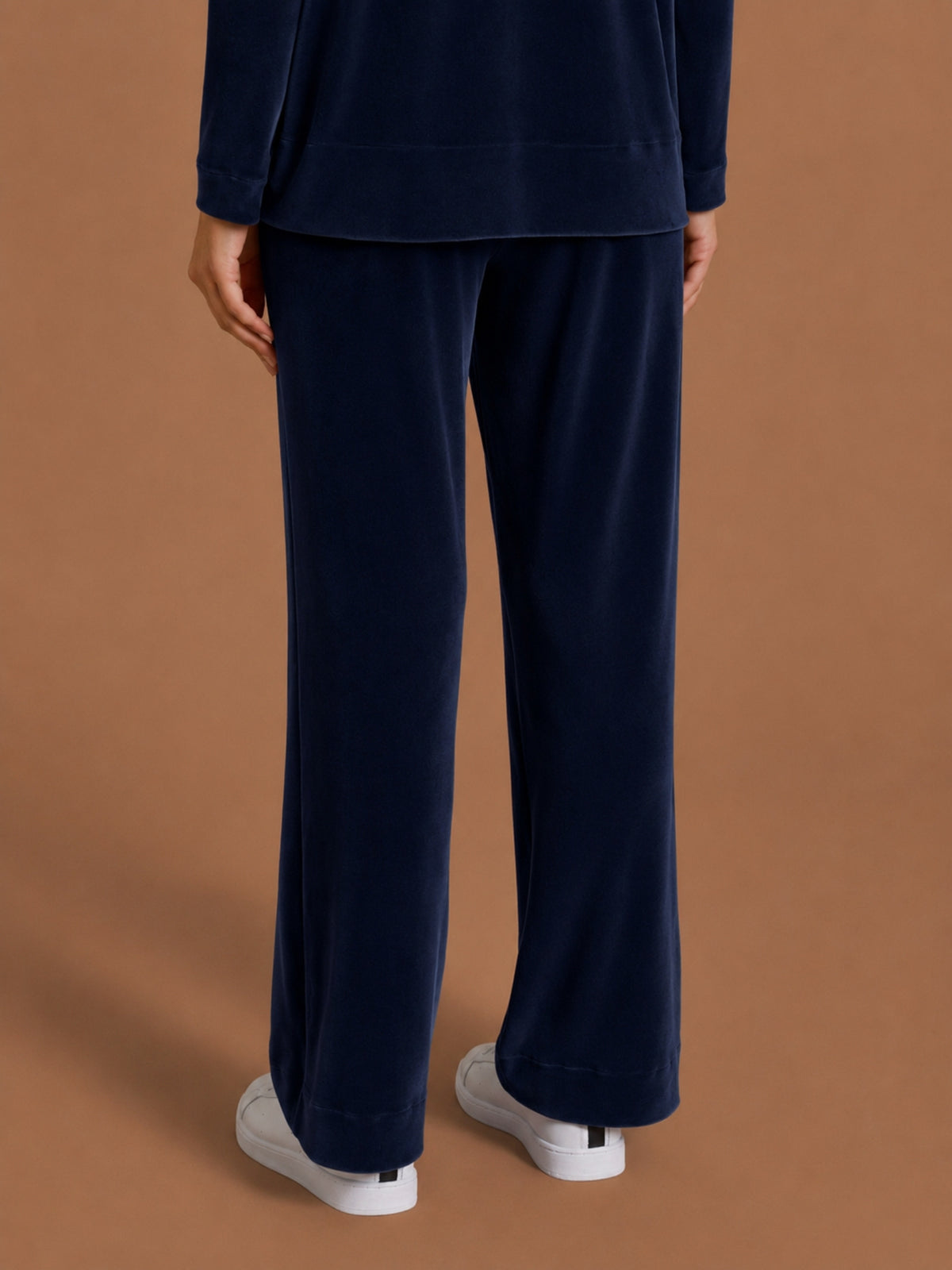 Pantalone ampio con tasche in Ciniglia Blu Donna - Ragno
