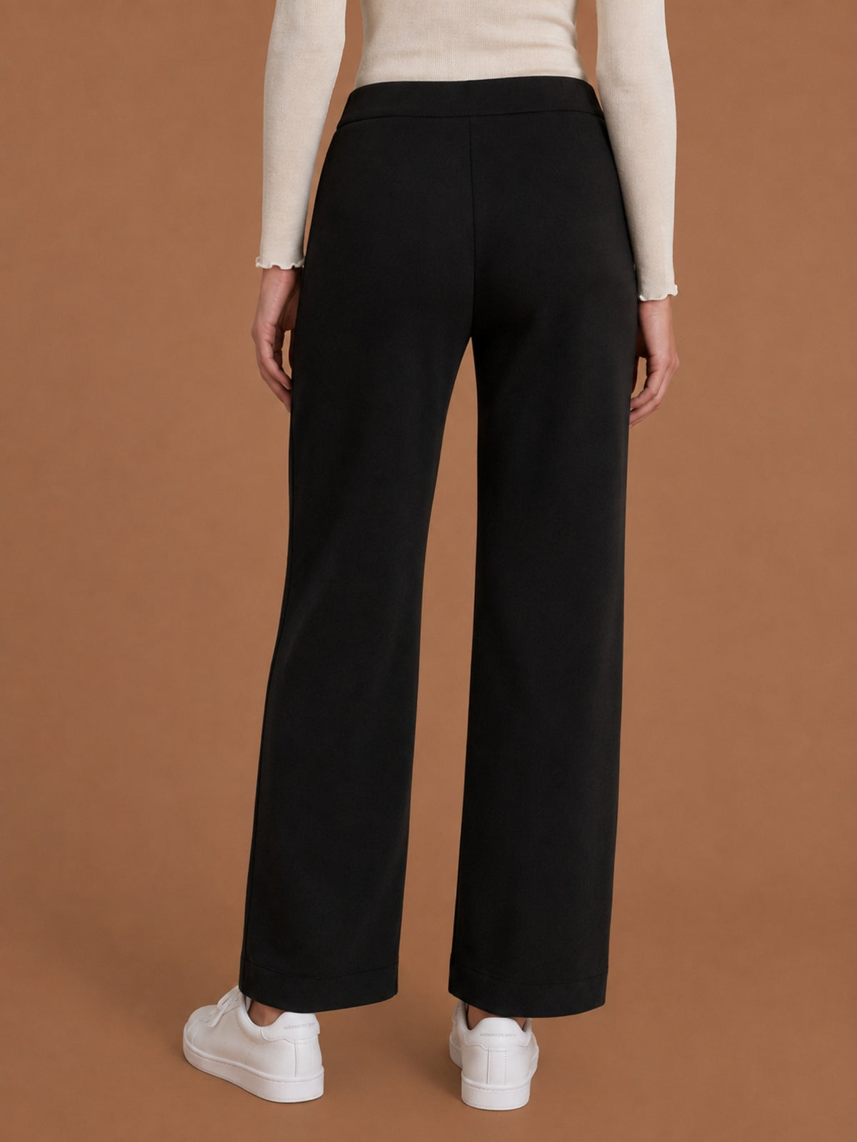 Pantalone wide con tasche in Ciniglia Neri Donna - Ragno
