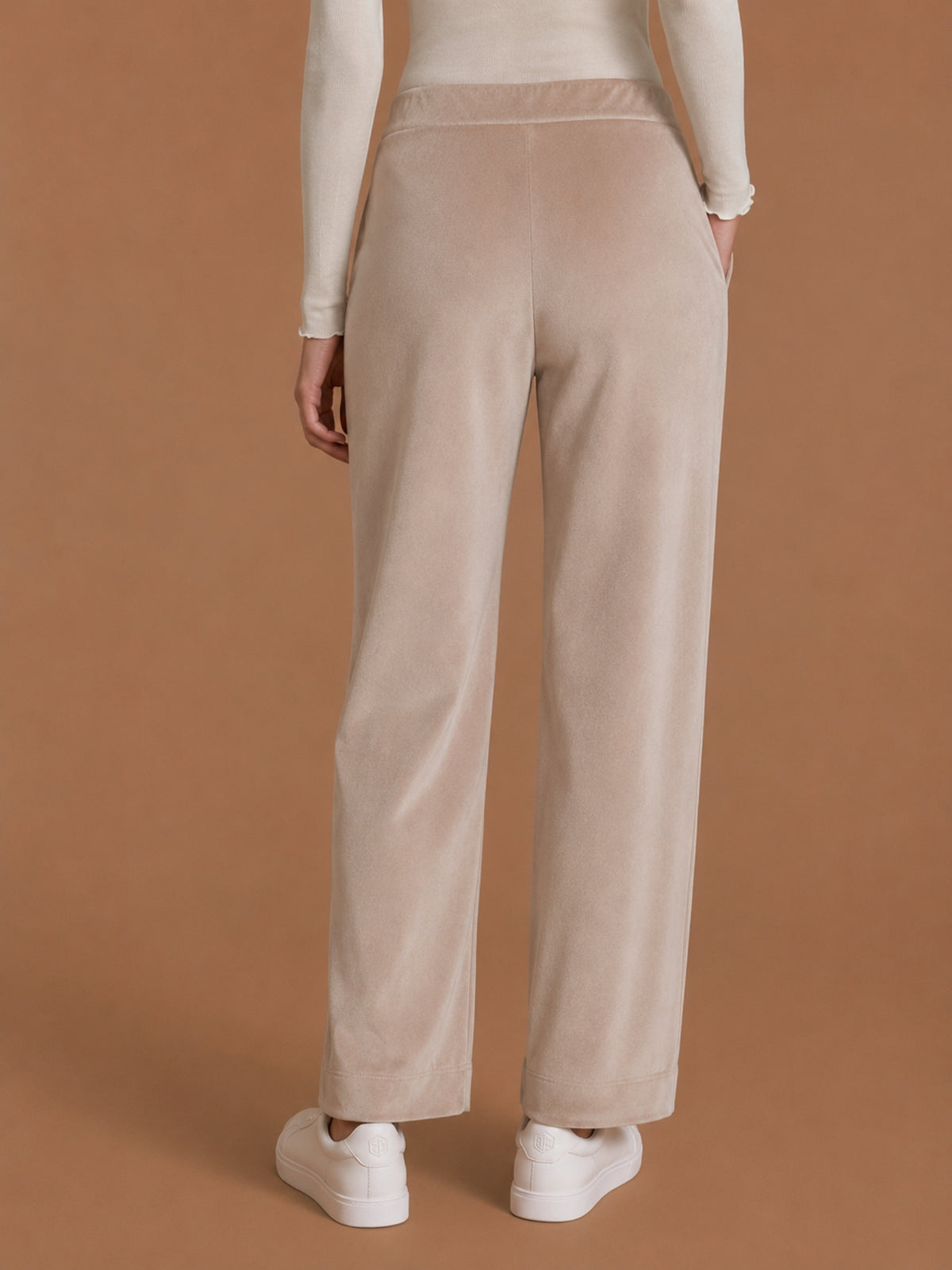 Pantalone wide con tasche in Ciniglia Marroni Donna - Ragno