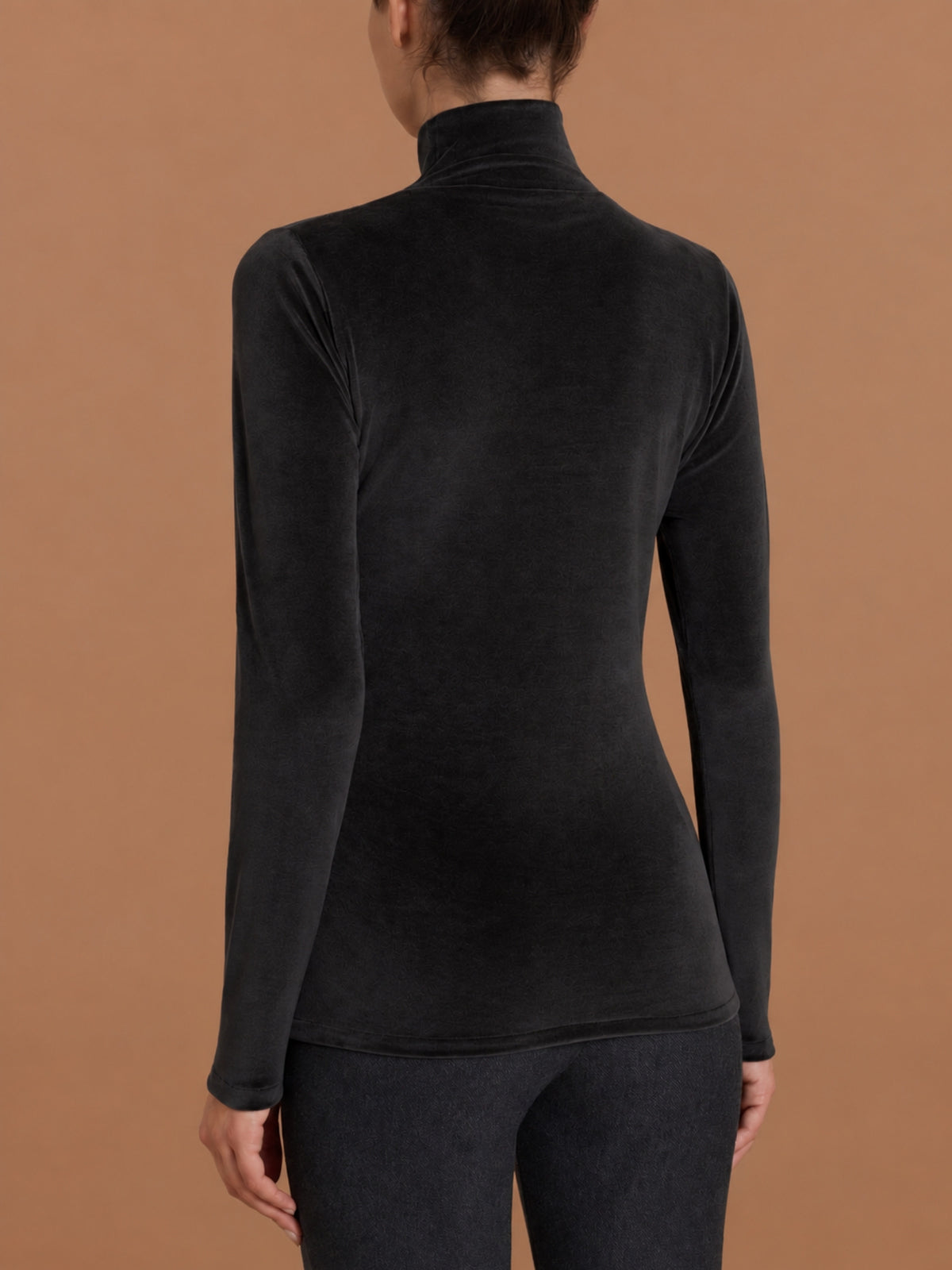 Lupetto skinny in Ciniglia Neri Donna - Ragno