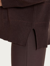 Cardigan aperto con righe lurex in NaturalSoft Marroni Donna - Ragno