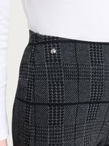 Pantalone ampio con check pattern in Jacquard Neri Donna - Ragno