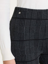 Pantalone dritto con check pattern in Jacquard Neri Donna - Ragno