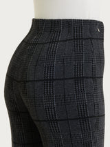 Pantalone dritto con check pattern in Jacquard Neri Donna - Ragno