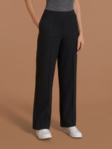Pantalone ampio con tasche in Scuba Soft Touch Neri Donna - Ragno