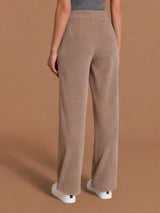 Pantalone ampio con tasche in Scuba Soft Touch Marroni Donna - Ragno