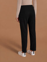 Pantalone dritto con tasche in Scuba Soft Touch Neri Donna - Ragno