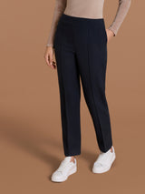 Pantalone dritto con tasche in Scuba Soft Touch Blu Donna - Ragno