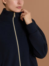 Giacchina con zip in Scuba Soft Touch Blu Donna - Ragno
