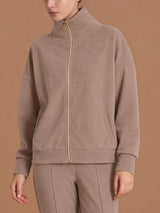 Giacchina con zip in Scuba Soft Touch Marroni Donna - Ragno