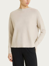 Maglia girocollo con punto riso in NaturalSoft Bianchi Donna - Ragno
