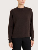 Maglia girocollo con punto riso in Soft Wool Marroni Donna - Ragno