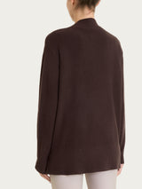 Cardigan aperto con punto riso in Soft Wool Marroni Donna - Ragno