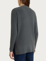 Offene Strickjacke mit Reis-Muster aus Naturalsoft Grigi für Damen – Ragno