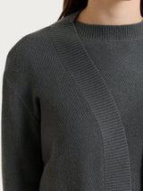 Offene Strickjacke mit Reis-Muster aus Naturalsoft Grigi für Damen – Ragno