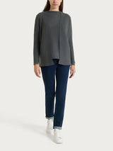 Offene Strickjacke mit Reis-Muster aus Naturalsoft Grigi für Damen – Ragno