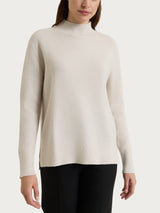 Lupetto con punto riso in NaturalSoft Bianchi Donna - Ragno