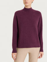 Lupetto con punto riso in Soft Wool Viola Donna - Ragno