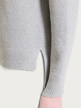 Cardigan con scollo a V e punto riso in Lurex Soft Wool Neri Donna - Ragno