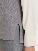 Maglia smanicata con punto riso in Lurex NaturalSoft Neri Donna - Ragno