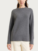 Maglia girocollo con punto riso in Lurex NaturalSoft Neri Donna - Ragno