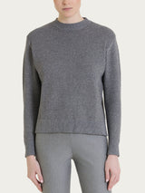 Maglia girocollo con punto riso in Lurex Soft Wool Neri Donna - Ragno