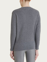Maglia girocollo con punto riso in Lurex Soft Wool Neri Donna - Ragno