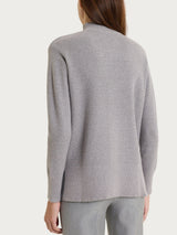Cardigan lupetto con punto riso in Lurex NaturalSoft Neri Donna - Ragno