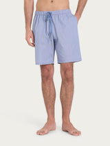 Pantaloncino corto in navetta di cotone Blu Uomo - Ragno