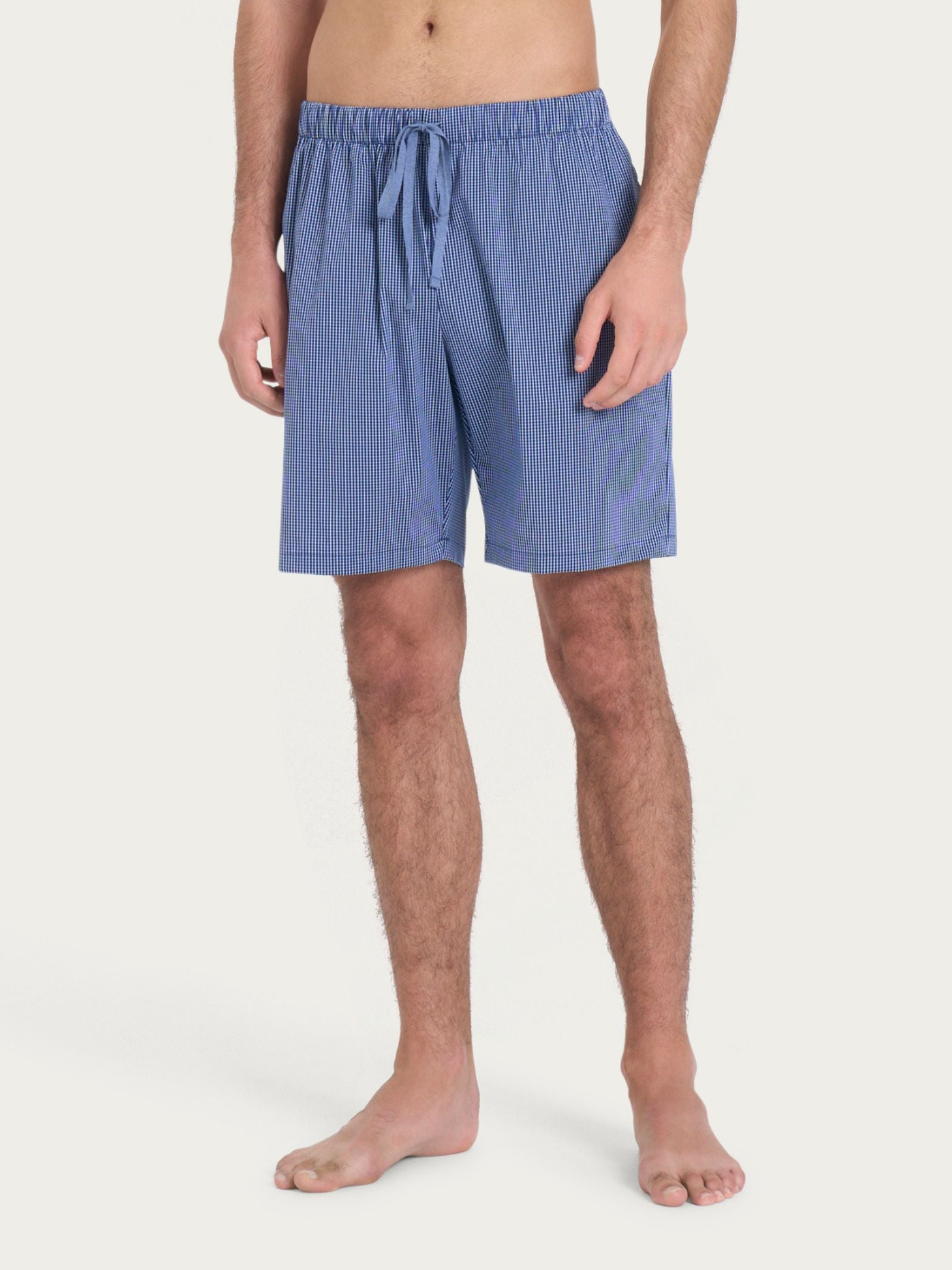 Pantaloncino corto in navetta di cotone Blu Uomo - Ragno