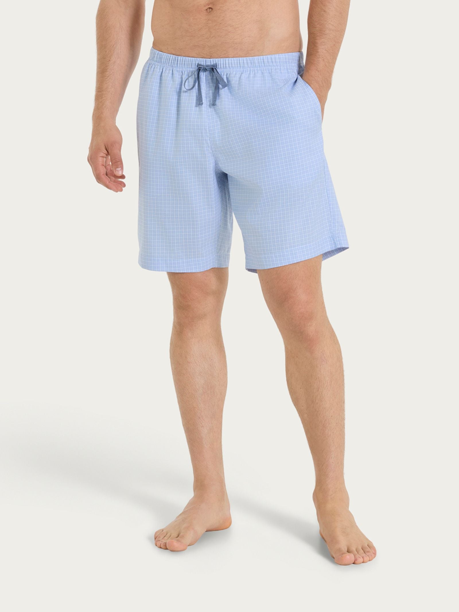Pantaloncino corto in navetta di cotone Azzurri Uomo - Ragno