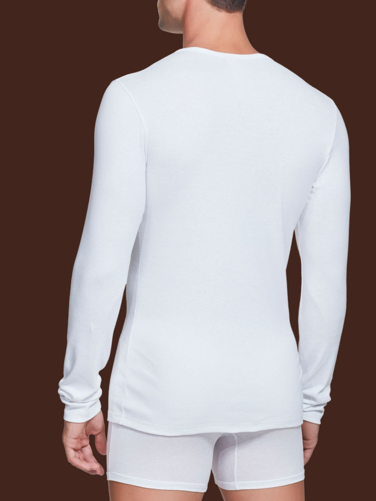 Maglia girocollo in Thermo Cotton Bianchi Uomo - Ragno