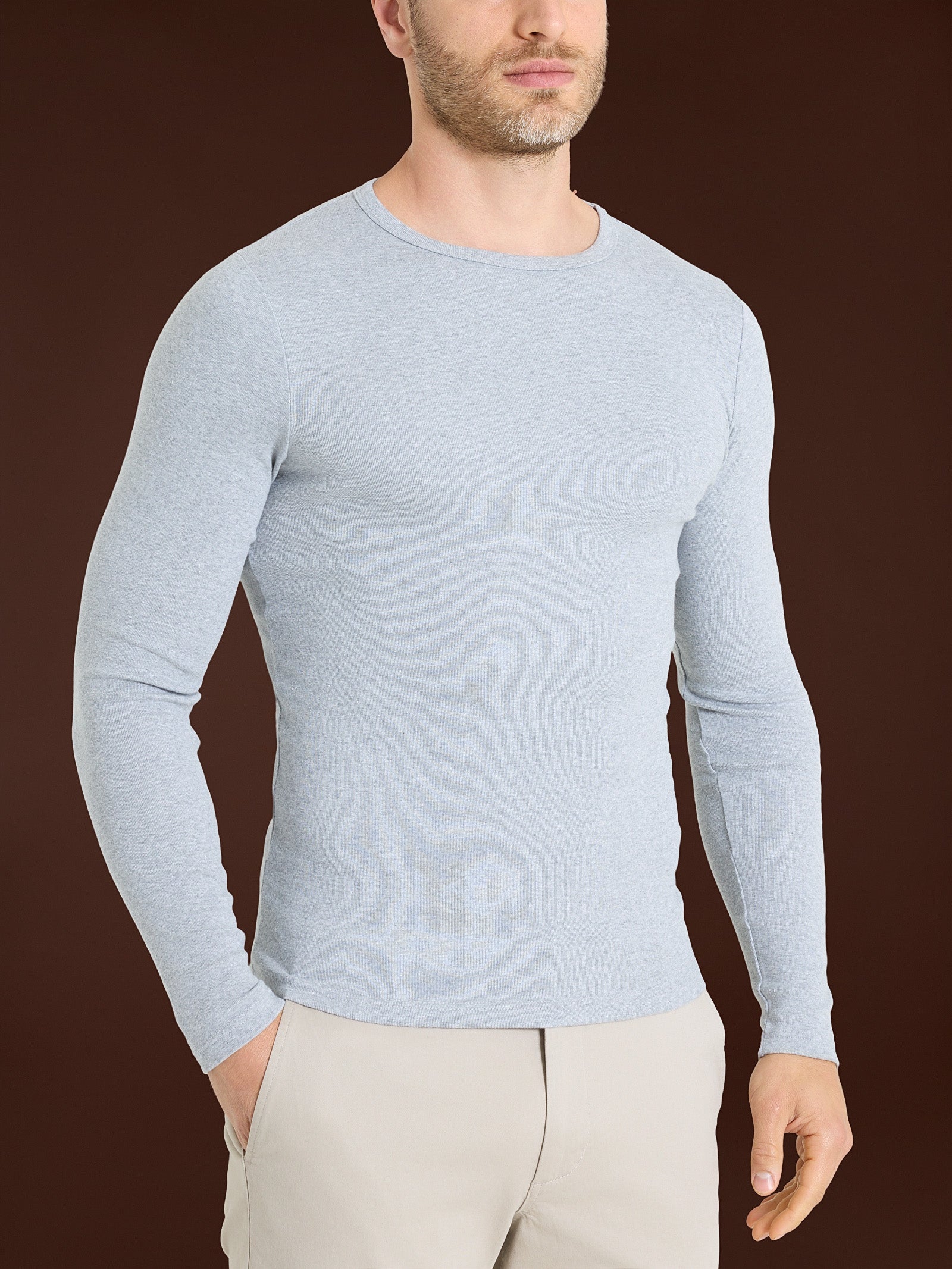 Maglia girocollo in caldo cotone  Neri Uomo - Ragno